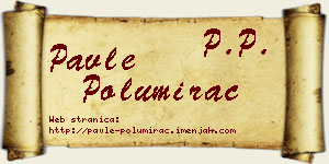 Pavle Polumirac vizit kartica